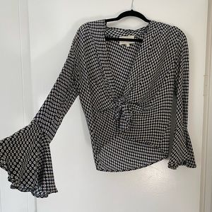 Stone Cold Fox tie front blouse